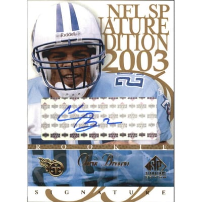 2003 SP Signature Autographs Blue Ink #CB Chris Brown