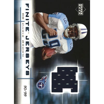 2003 Upper Deck Finite Jerseys Black #FJCB Chris Brown