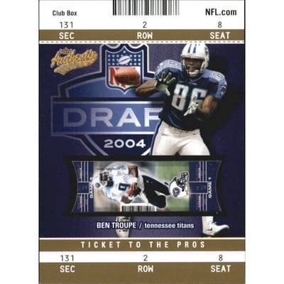 2004 Fleer Authentix Club Box Gold #101 Ben Troupe