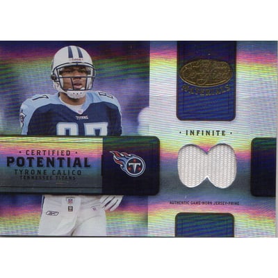 2004 Leaf Certified Materials Certified Potential Jersey Infinite Prime #CP25 Tyrone Calico