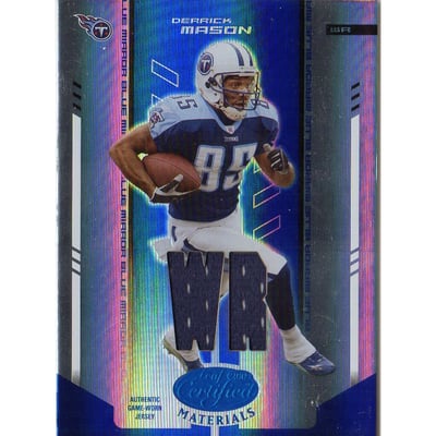 2004 Leaf Certified Materials Mirror Blue Materials #113 Derrick Mason