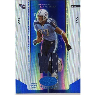2004 Leaf Certified Materials Mirror Blue Materials #119 Tyrone Calico