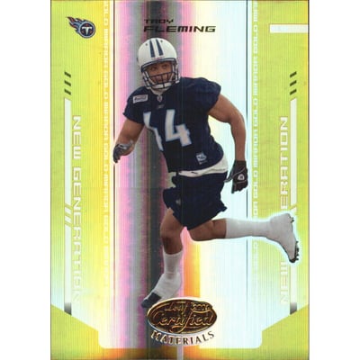 2004 Leaf Certified Materials Mirror Gold #198 Troy Fleming