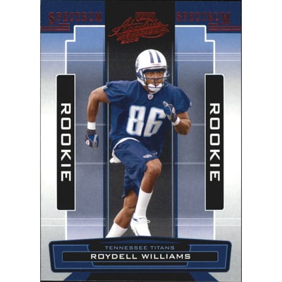 2005 Absolute Memorabilia Spectrum Red Retail #174 Roydell Williams