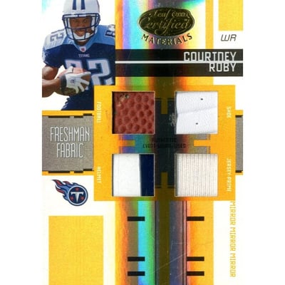 2005 Leaf Certified Materials Mirror Gold Materials #210 Courtney Roby