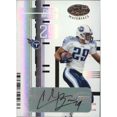 2005 Leaf Certified Materials Mirror White Signatures #113 Chris Brown/100
