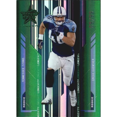2005 Leaf Rookies and Stars Longevity Emerald #199 Gregg Guenther