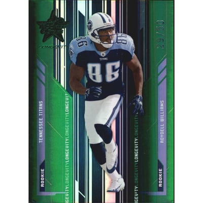 2005 Leaf Rookies and Stars Longevity Emerald #226 Roydell Williams