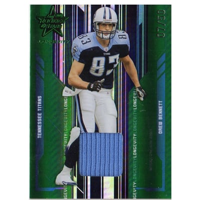 2005 Leaf Rookies and Stars Longevity Materials Emerald #92 Drew Bennett/50