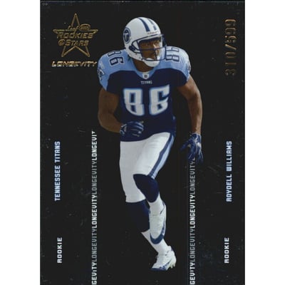 2005 Leaf Rookies and Stars Longevity Parallel #226 Roydell Williams AU