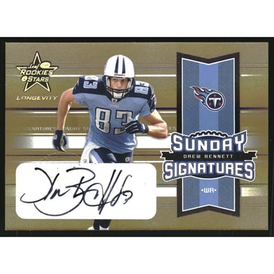 2005 Leaf Rookies and Stars Longevity Sunday Signatures Gold #14 Drew Bennett/99