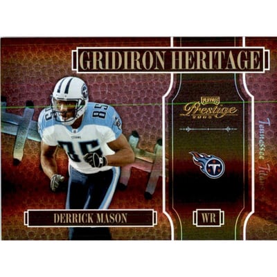 2005 Playoff Prestige Gridiron Heritage Holofoil #GH21 Derrick Mason