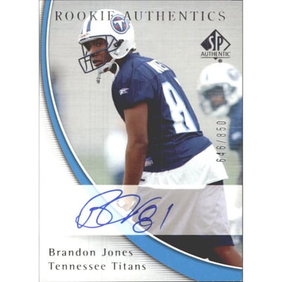 2005 SP Authentic #210 Brandon Jones AU RC
