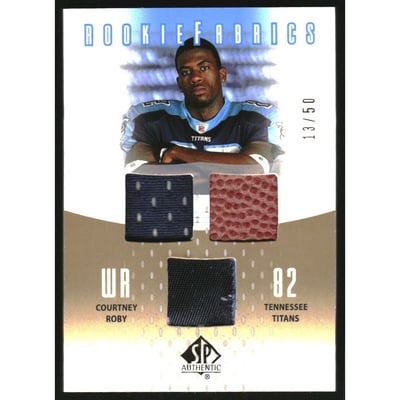 2005 SP Authentic Rookie Fabrics Gold Triple #RFCR Courtney Roby