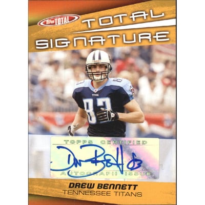 2005 Topps Total Signatures #TSDB Drew Bennett A