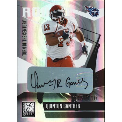 2006 Donruss Elite Turn of the Century Autographs #203 Quinton Ganther