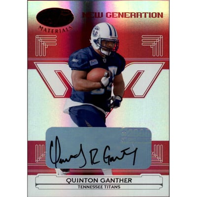 2006 Leaf Certified Materials Mirror Red Signatures #169 Quinton Ganther/250