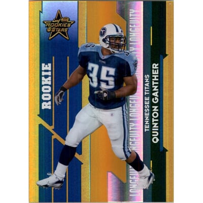 2006 Leaf Rookies and Stars Longevity Gold Parallel #154 Quinton Ganther