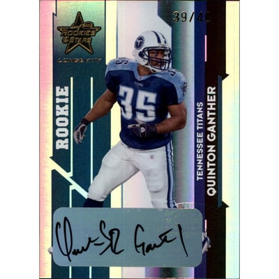 2006 Leaf Rookies and Stars Longevity Target Rookie Autographs #154 Quinton Ganther/40