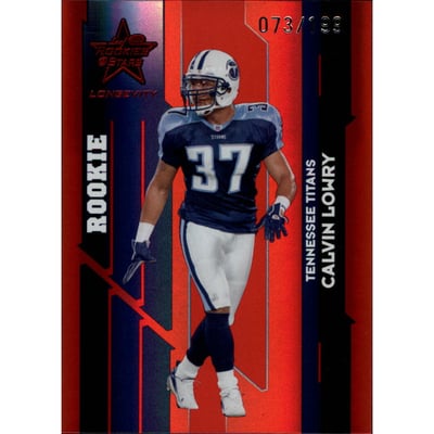 2006 Leaf Rookies and Stars Longevity Target Ruby Parallel #180 Calvin Lowry