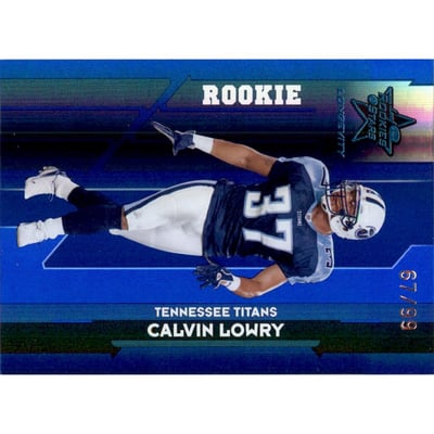 2006 Leaf Rookies and Stars Longevity Target Sapphire Parallel #180 Calvin Lowry