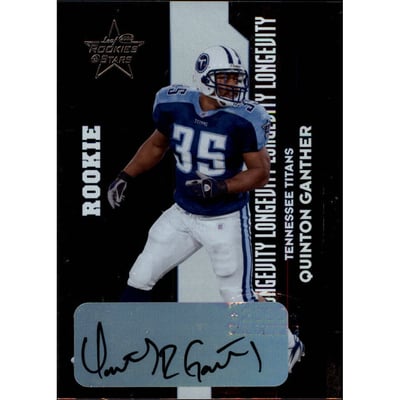 2006 Leaf Rookies and Stars Rookie Autographs Longevity #154 Quinton Ganther/25