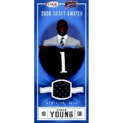2006 SAGE Game Exclusive National Draft Swatch Promos #3 Vince Young