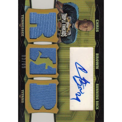 2006 Topps Triple Threads Autographed Relic Gold #89 Chris Brown