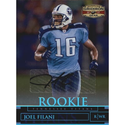 2007 Donruss Gridiron Gear Autographs Platinum Holofoil #150 Joel Filani/25