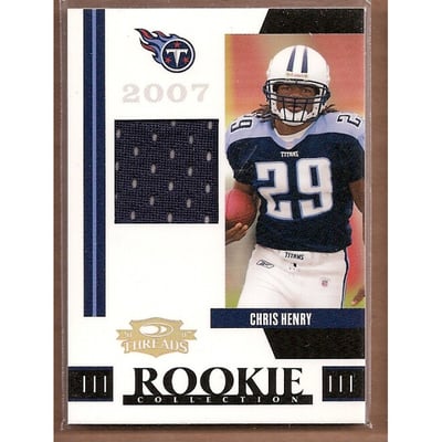 2007 Donruss Threads Rookie Collection Materials #3 Chris Henry RB