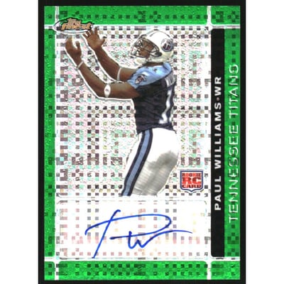 2007 Finest Rookie Autographs Green Xfractors #139 Paul Williams
