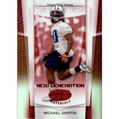 2007 Leaf Certified Materials Mirror Red #172 Michael Griffin