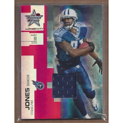 2007 Leaf Rookies and Stars Longevity Materials Ruby #89 Brandon Jones