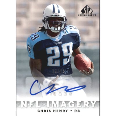 2007 SP Chirography NFL Imagery Autographs Silver #NFLICH Chris Henry RB