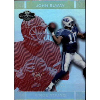 2007 Topps Co-Signers Changing Faces Holosilver Red #8A Vince Young/John Elway