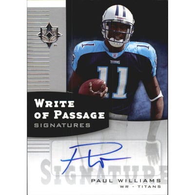 2007 Ultimate Collection Write of Passage Signatures #WPWI Paul Williams
