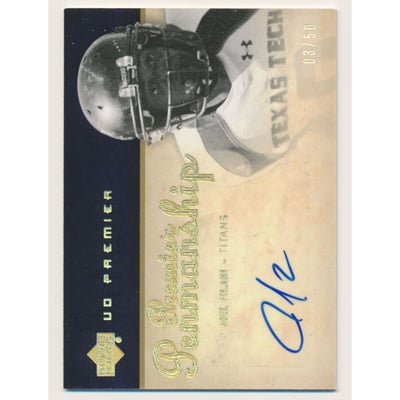 2007 Upper Deck Premier Penmanship Autographs Gold Holofoil #PPJF Joel Filani/50