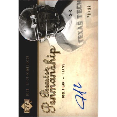 2007 Upper Deck Premier Penmanship Autographs Gold #PPJF Joel Filani/99