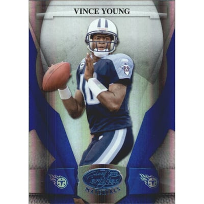 2008 Leaf Certified Materials Mirror Blue #140 Vince Young