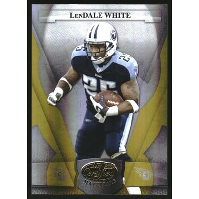 2008 Leaf Certified Materials Mirror Gold #141 LenDale White