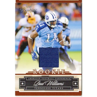 2008 Playoff Prestige Rookie Review Materials #211 Paul Williams