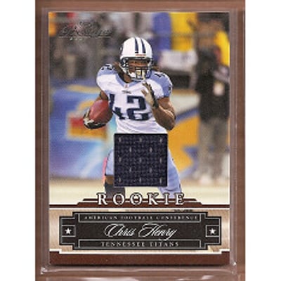 2008 Playoff Prestige Rookie Review Materials #251 Chris Henry RB