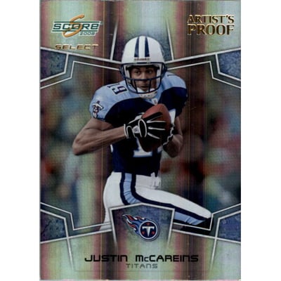 2008 Select Artist's Proof #312 Justin McCareins