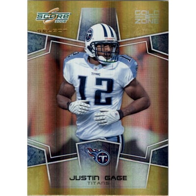 2008 Select Gold Zone #316 Justin Gage
