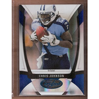 2009 Certified Mirror Blue #118 Chris Johnson