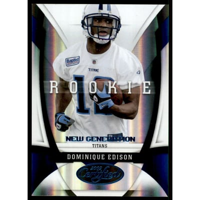 2009 Certified Mirror Blue #154 Dominique Edison