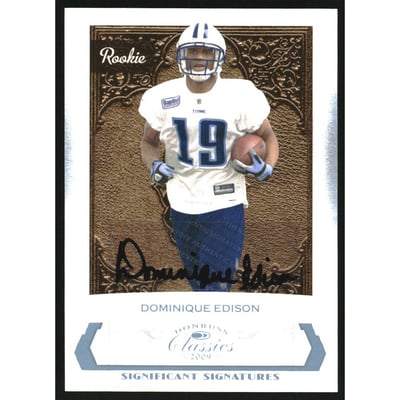 2009 Donruss Classics Significant Signatures Platinum #184 Dominique Edison/25