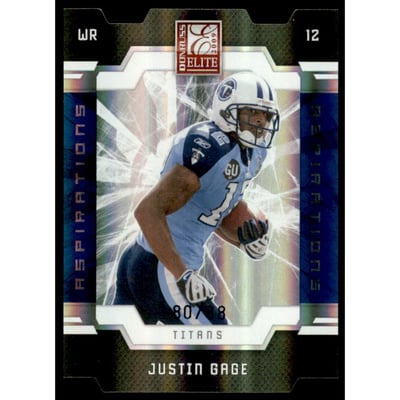 2009 Donruss Elite Aspirations #95 Justin Gage/88