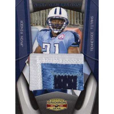 2009 Donruss Gridiron Gear Next Generation Jerseys Jumbo Swatch Prime #24 Javon Ringer