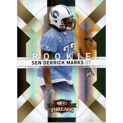 2009 Donruss Threads Gold Holofoil #190 Sen'Derrick Marks